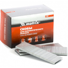 Скобы для пневматического степлера 38 мм 5000 шт Matrix 18GA 57667